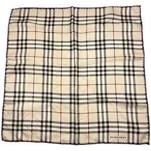 Burberry London Nova Check Silk Pocket Size Scarf 19 Inch Square Vintage